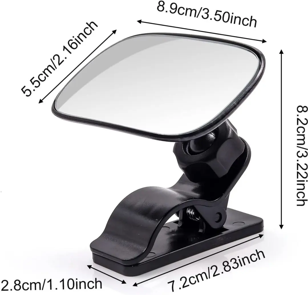ECTEATOY Auto Achterbankspiegel Baby 360° - Zwart
