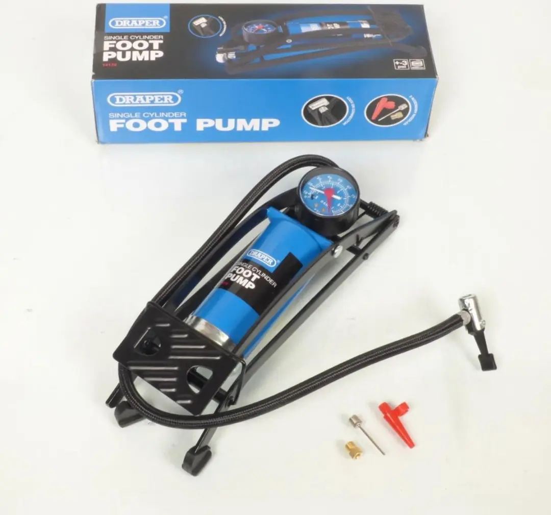 Draper Voetpomp 0.7-7 Bar - Auto/Moto/Fiets