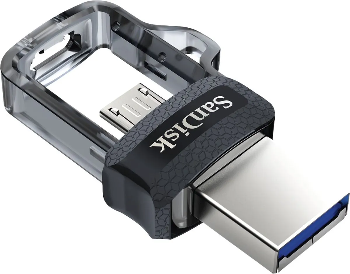 SanDisk Ultra Dual Drive m3.0 USB-stick 256GB - Micro