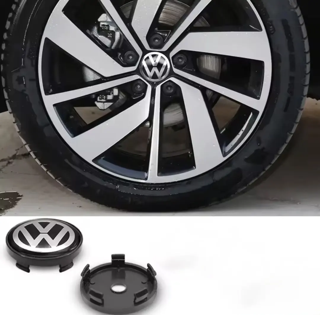 Volkswagen Wieldoppen 56mm - Set van 4 - Zwart