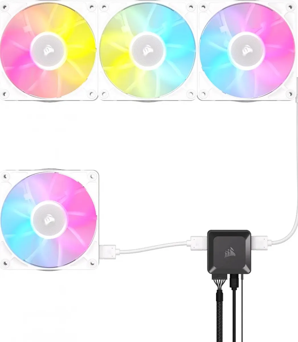 Corsair iCUE LINK RX120 RGB Ventilatoren - 3x 120mm - Wit