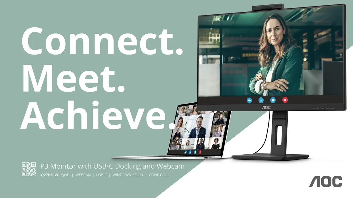 AOC Q27P3CW Monitor 27" IPS - 65W USB-C
