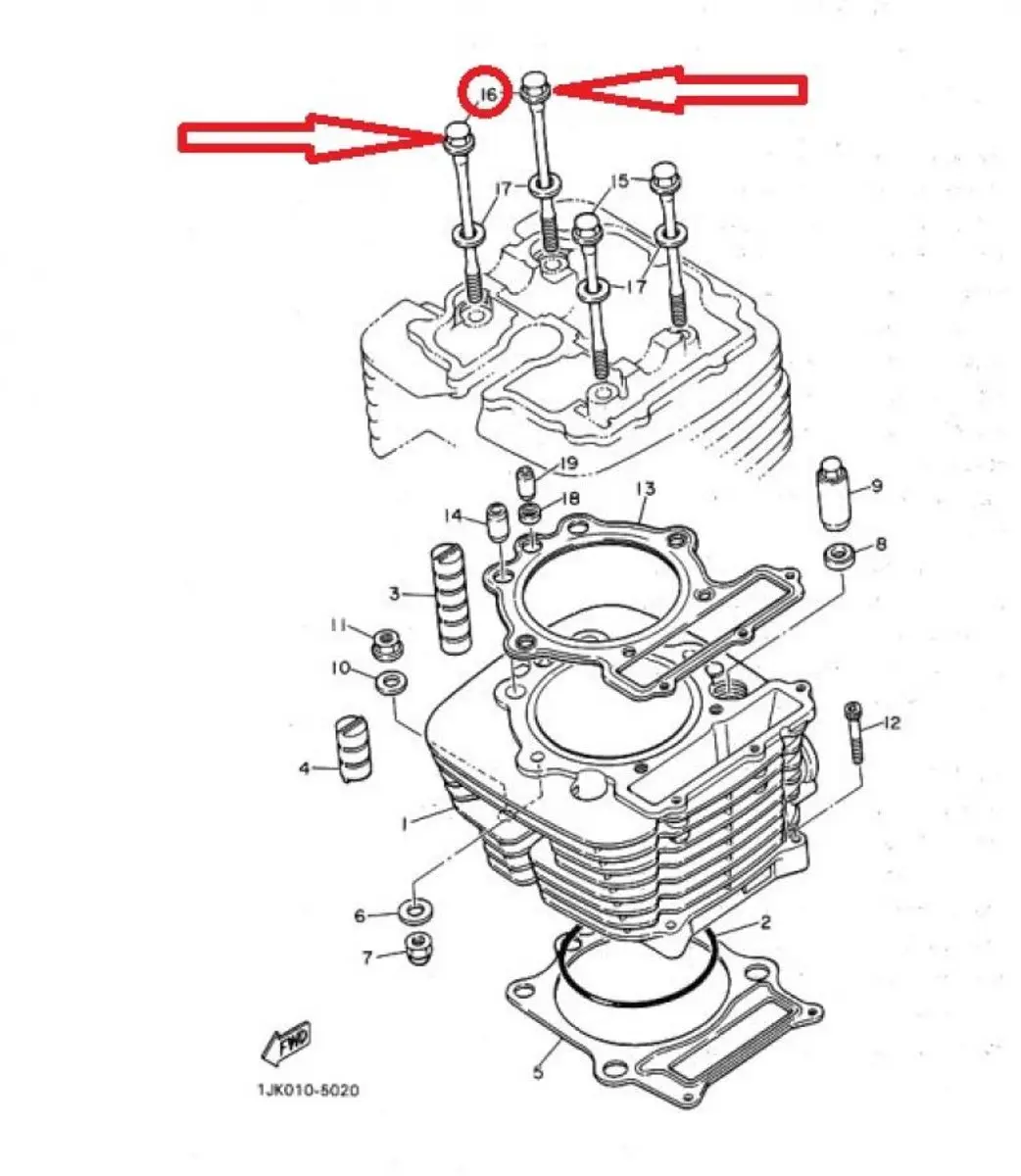 Yamaha 400 SRX 1988 Visserie M8