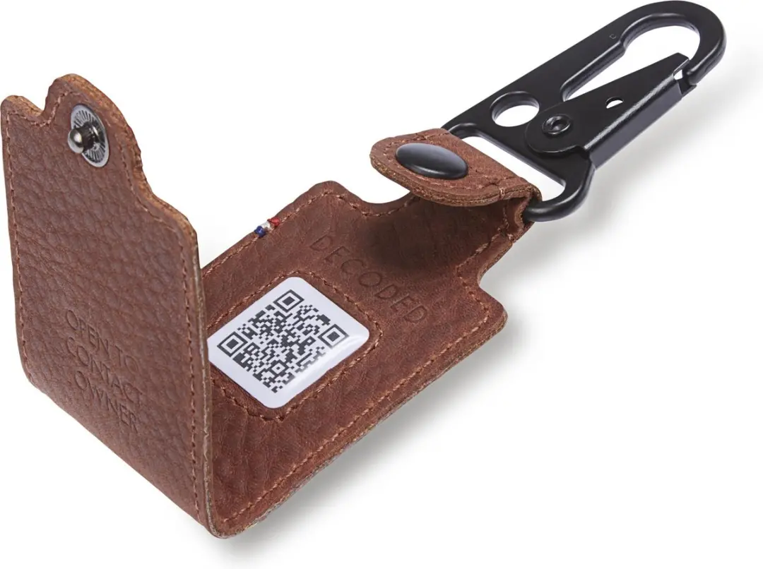 Decoded Travel Tag D8TT1CBN - Full-Grain Leer - Kaneelbruin