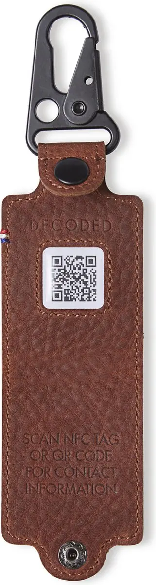Decoded Travel Tag D8TT1CBN - Full-Grain Leer - Kaneelbruin