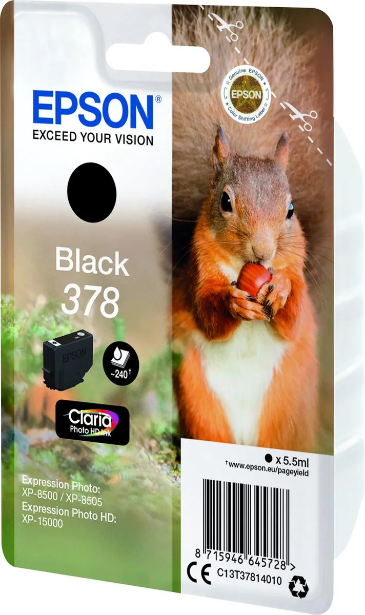 Epson C13T37814010 Inktcartridge - Zwart