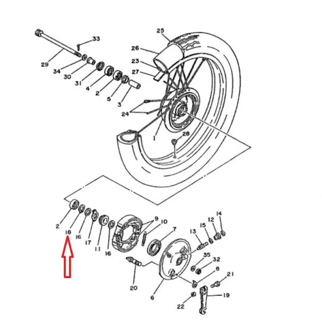 Yamaha 125 DT Clips De Bague D'Entraineur 99009-20400-00