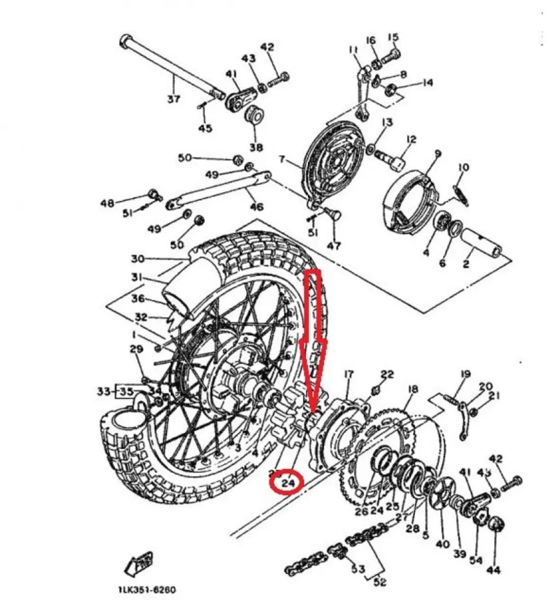 Yamaha 500 XT O-ring 70x74x2mm
