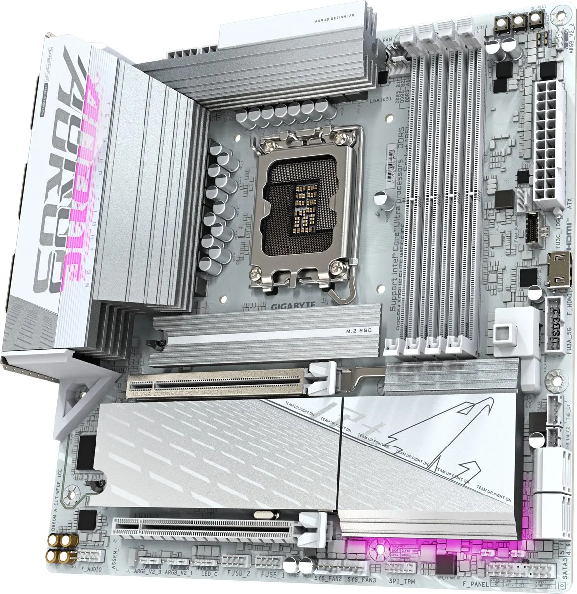 Gigabyte B860M AORUS ELITE WIFI6E ICE Moederbord - Micro-ATX