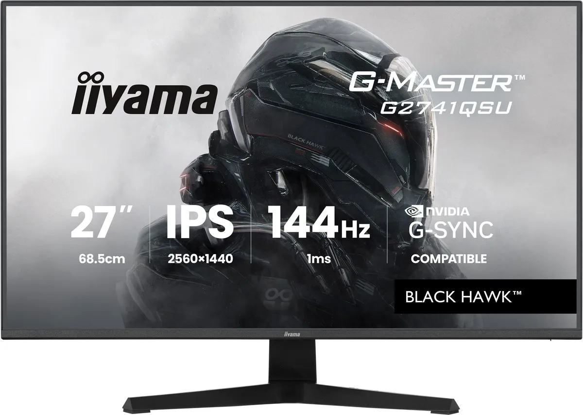 iiyama G-Master G2741QSU-B1 Monitor 27" QHD IPS 144Hz - Zwart