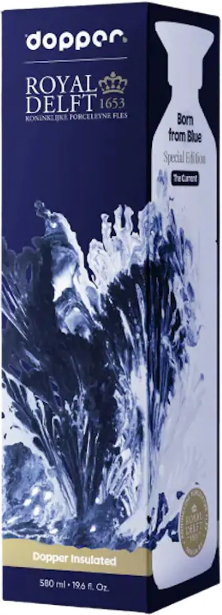 Dopper Steel Insulated Thermosfles 580ml - Delft Blue - The Current