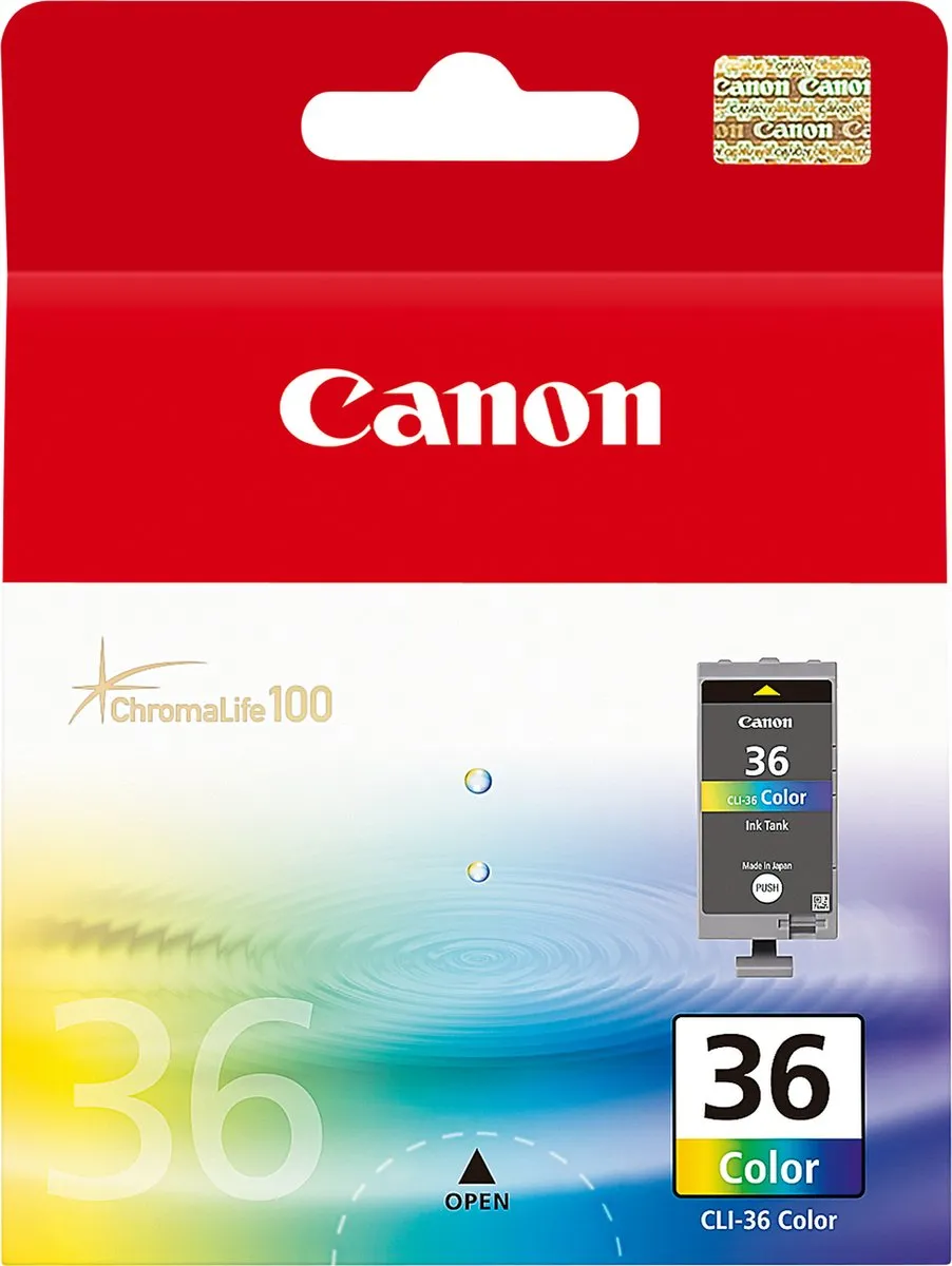 Canon CLI-36 Inktcartridge - Cyaan/Magenta/Geel - 12ml