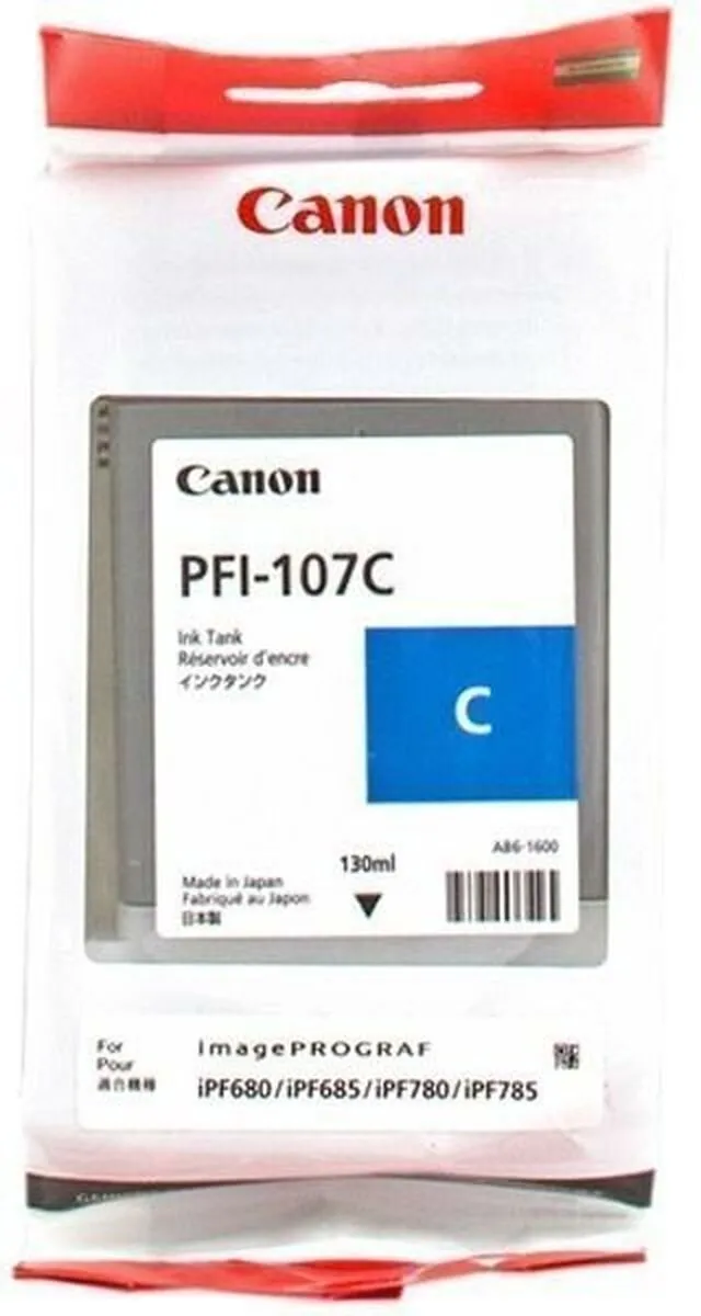 Canon PFI-107C Cyaan Inktcartridge - 130ml