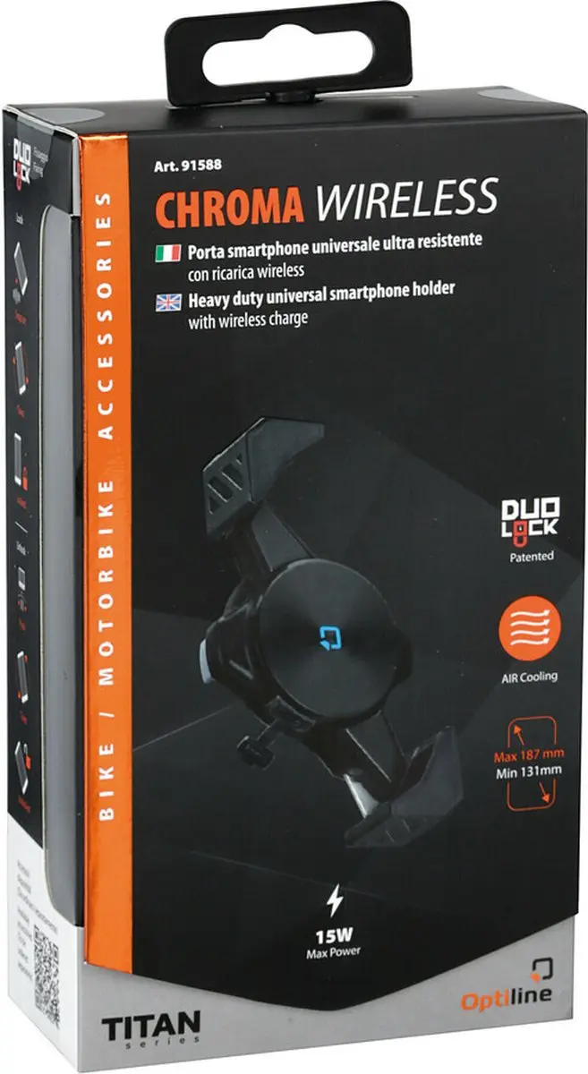 Lampa Optiline Chroma Wireless Smartphonehouder - Zwart