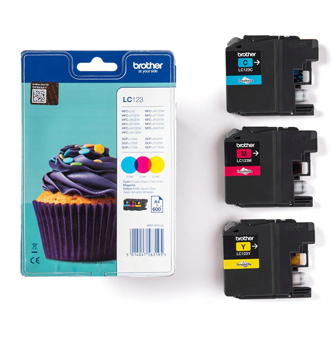 Brother LC-123 Inktcartridge - Geel/Magenta/Cyaan - 5.7ml