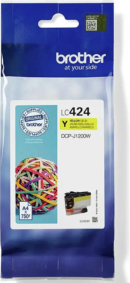 Brother LC-424Y Cartridge - Geel