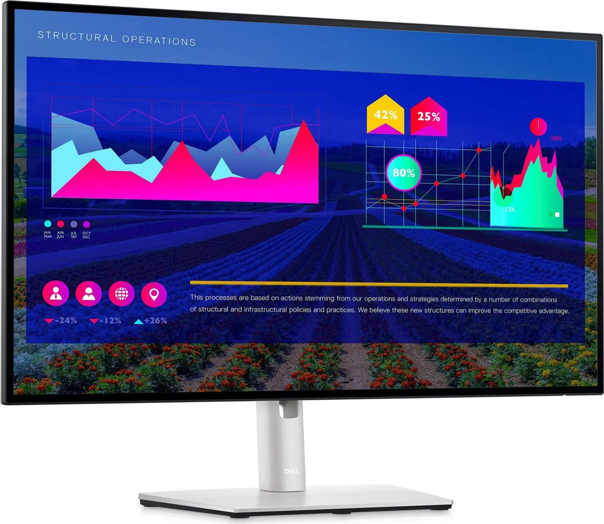 Dell UltraSharp U2722D Monitor 27" - QHD IPS - USB-C 15W - afbeelding 2 van 6