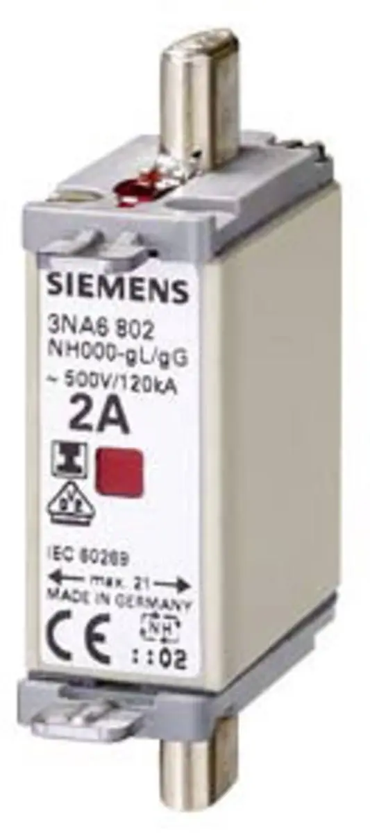 Siemens 3NA6810 Zekeringinzetstuk 0,25A 500V
