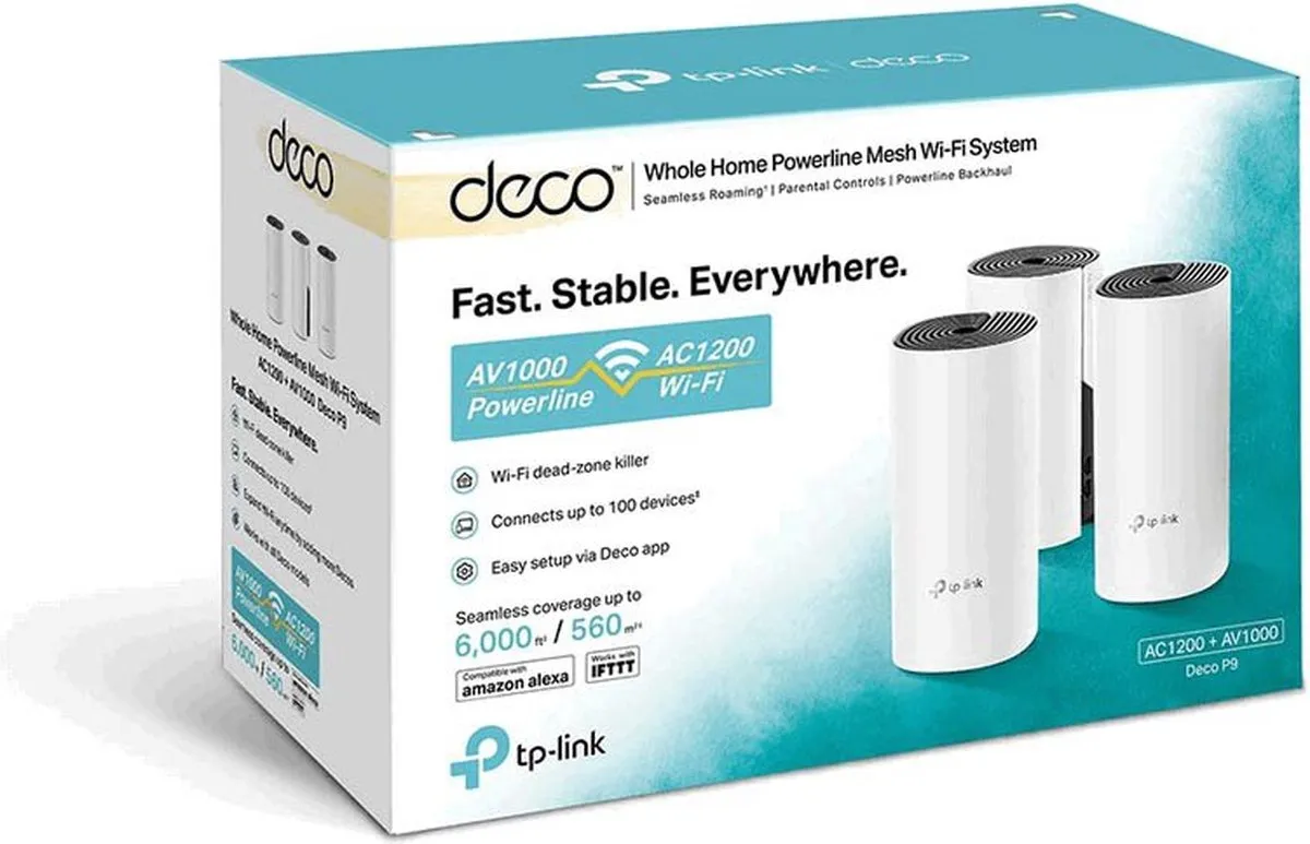 TP-Link Deco P9 Mesh WiFi 3-Pack - Wit