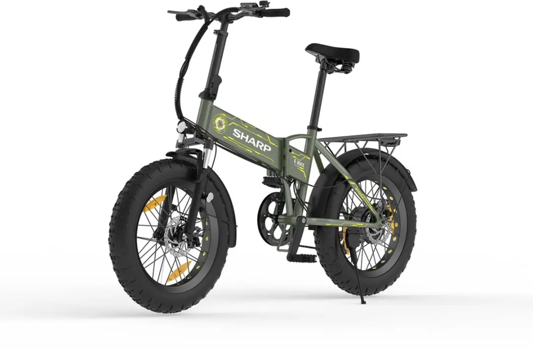 Sharp Bilbao Fat Urban Vouwfiets 20" - 7 Versnellingen - Olijfgroen