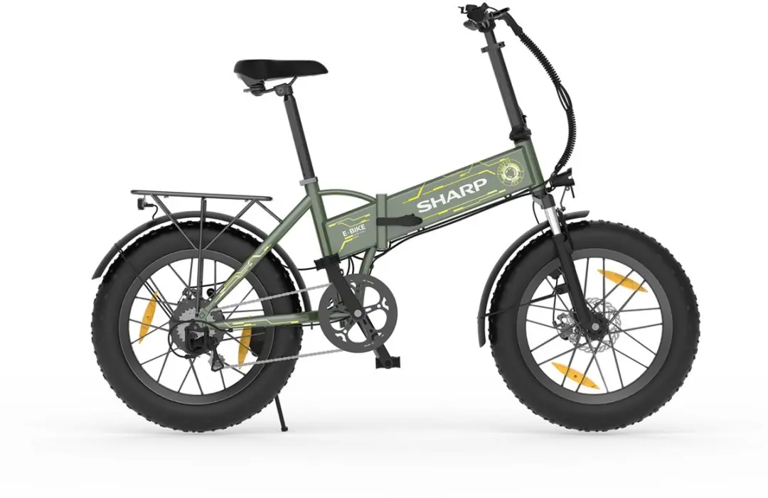 Sharp Bilbao Fat Urban Vouwfiets 20" - 7 Versnellingen - Olijfgroen