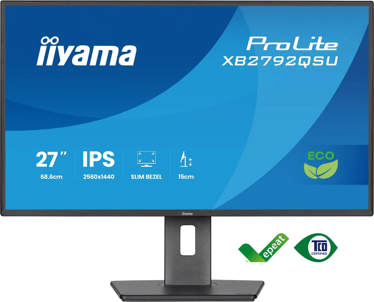 iiyama ProLite XB2792QSU-B1 Monitor 27" QHD IPS - USB-Hub - Verstelbaar