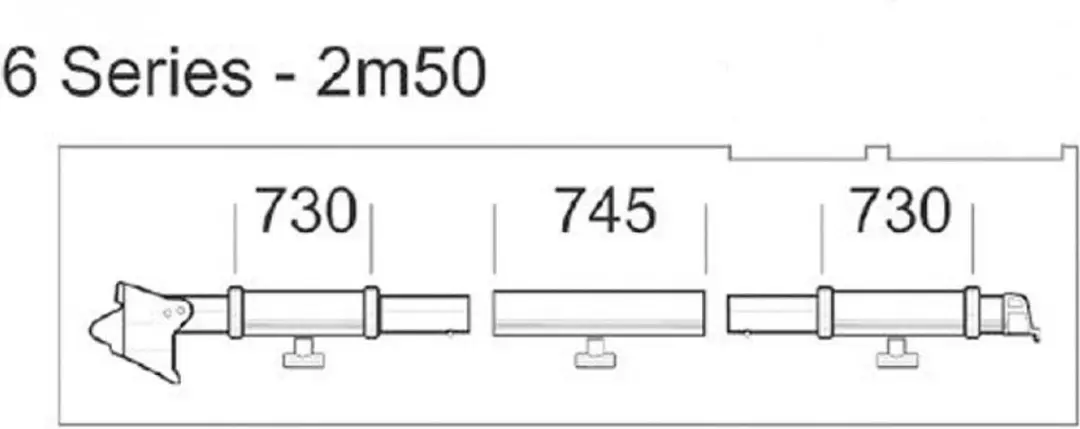 Thule Clamping Profile 6 Series 2,50 LH - Grijs - afbeelding 2 van 2