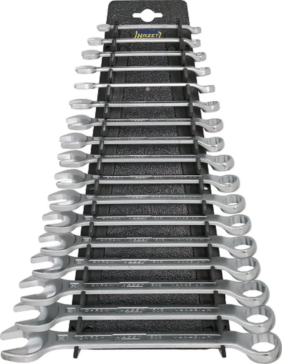 Hazet Steek-/Ringsleutelset 17-delig - Zilver