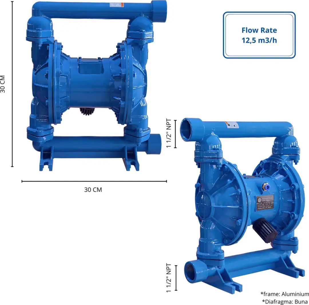 TETRA TDPK-40 AL/B Pneumatische Membraanpomp - Blauw