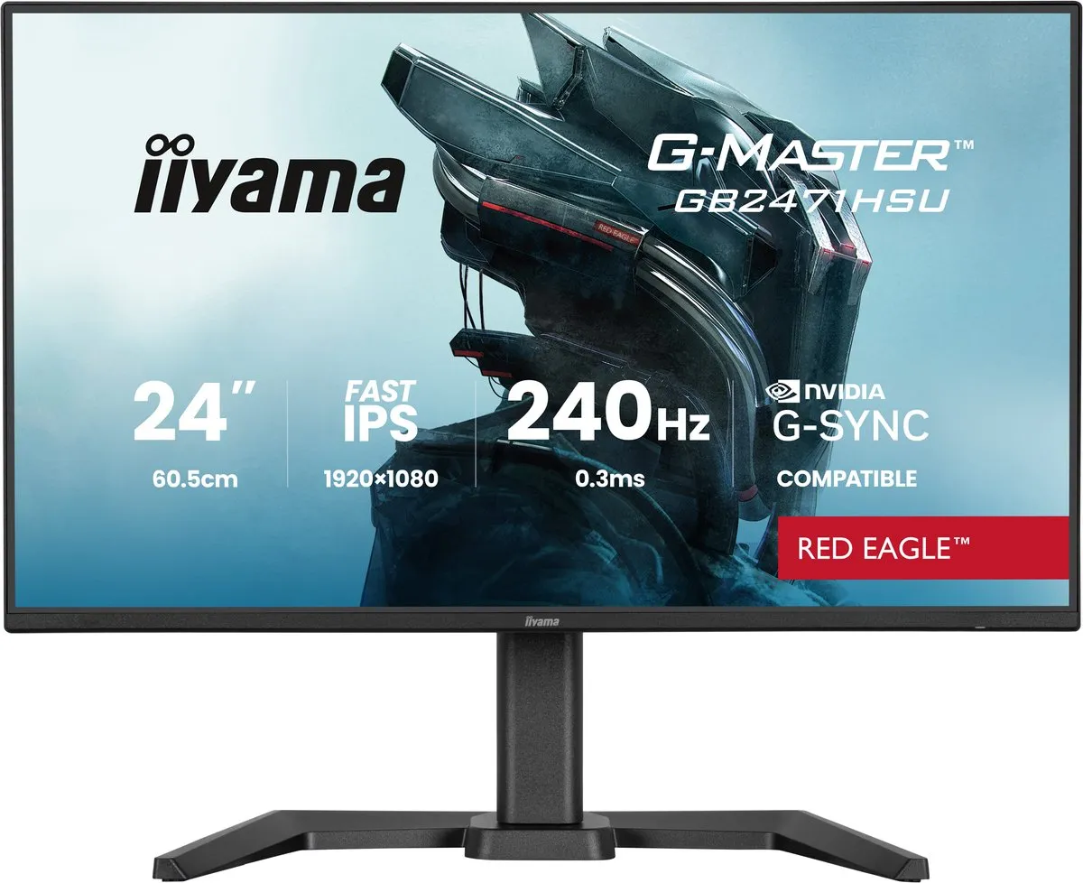 iiyama G-Master GB2471HSU-B1 Red Eagle Monitor 24" - Full HD IPS 240Hz