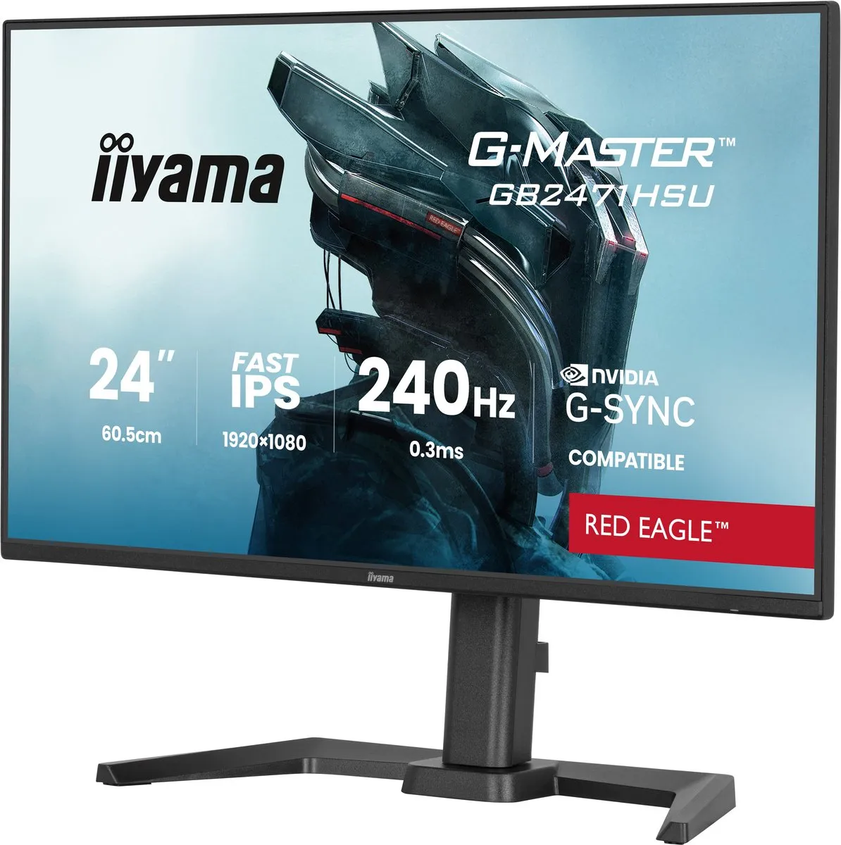 iiyama G-Master GB2471HSU-B1 Red Eagle Monitor 24" - Full HD IPS 240Hz