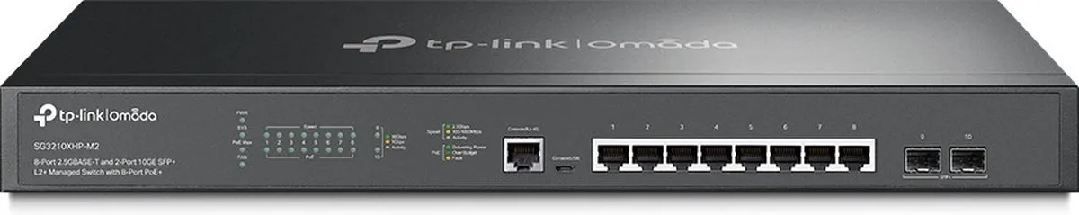 TP-Link TL-SG3210XHP-M2 Netwerkswitch 8 Poorten - 80 Gbps