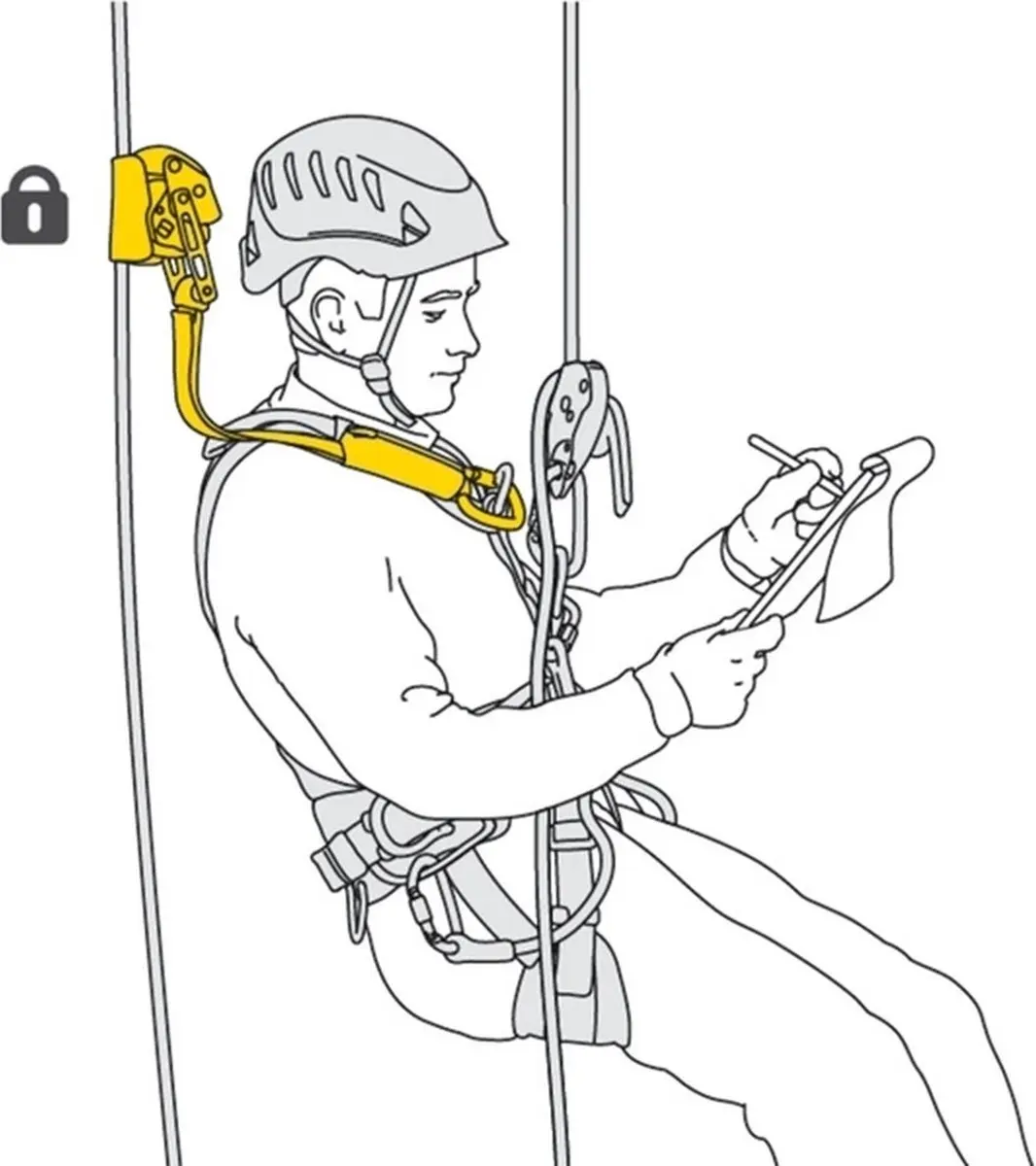 Petzl Asap Lock Mobiele Valbeveiliging - Tan - afbeelding 6 van 6