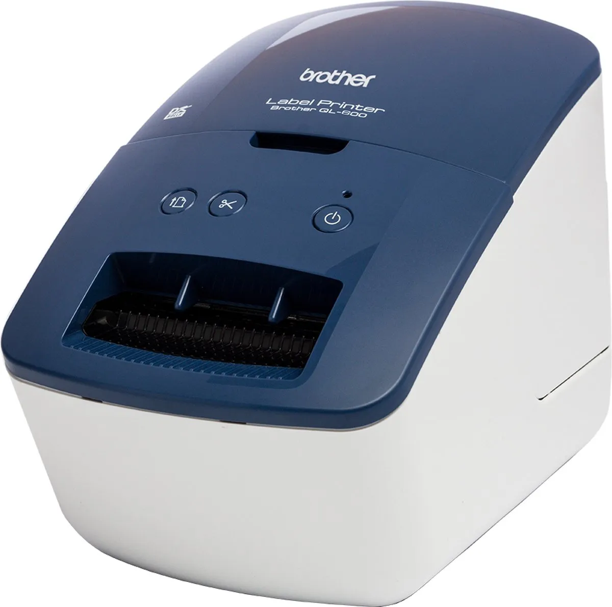 Brother QL-600B Labelprinter - 300 dpi - 71 mm/s - Blauw/Wit