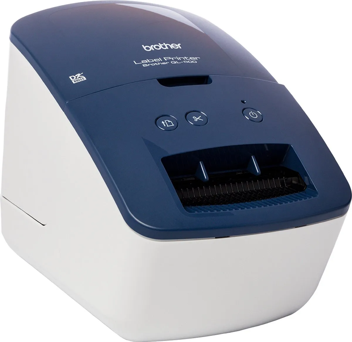 Brother QL-600B Labelprinter - 300 dpi - 71 mm/s - Blauw/Wit