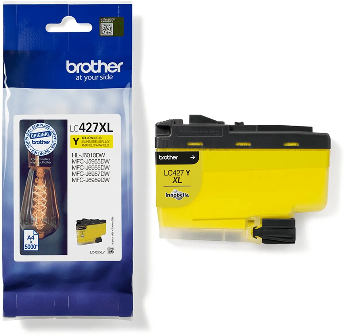 Brother LC-427XLY XL Cartridge - Geel