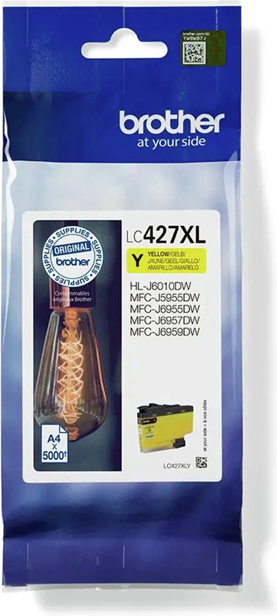Brother LC-427XLY XL Cartridge - Geel