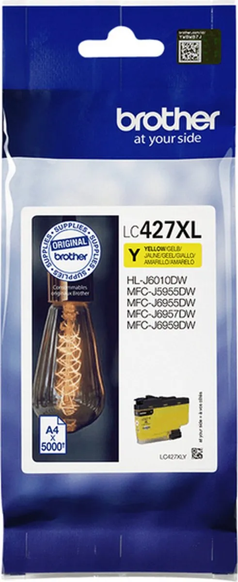 Brother LC-427XLY XL Cartridge - Geel