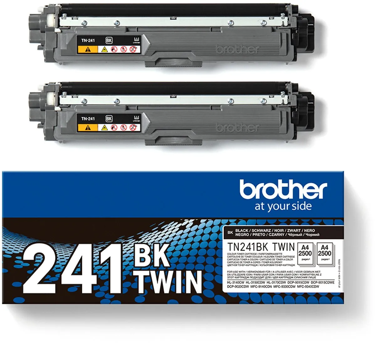 Brother TN-241BKTWIN Tonercartridge - 2500 Pagina's - 2 Stuks