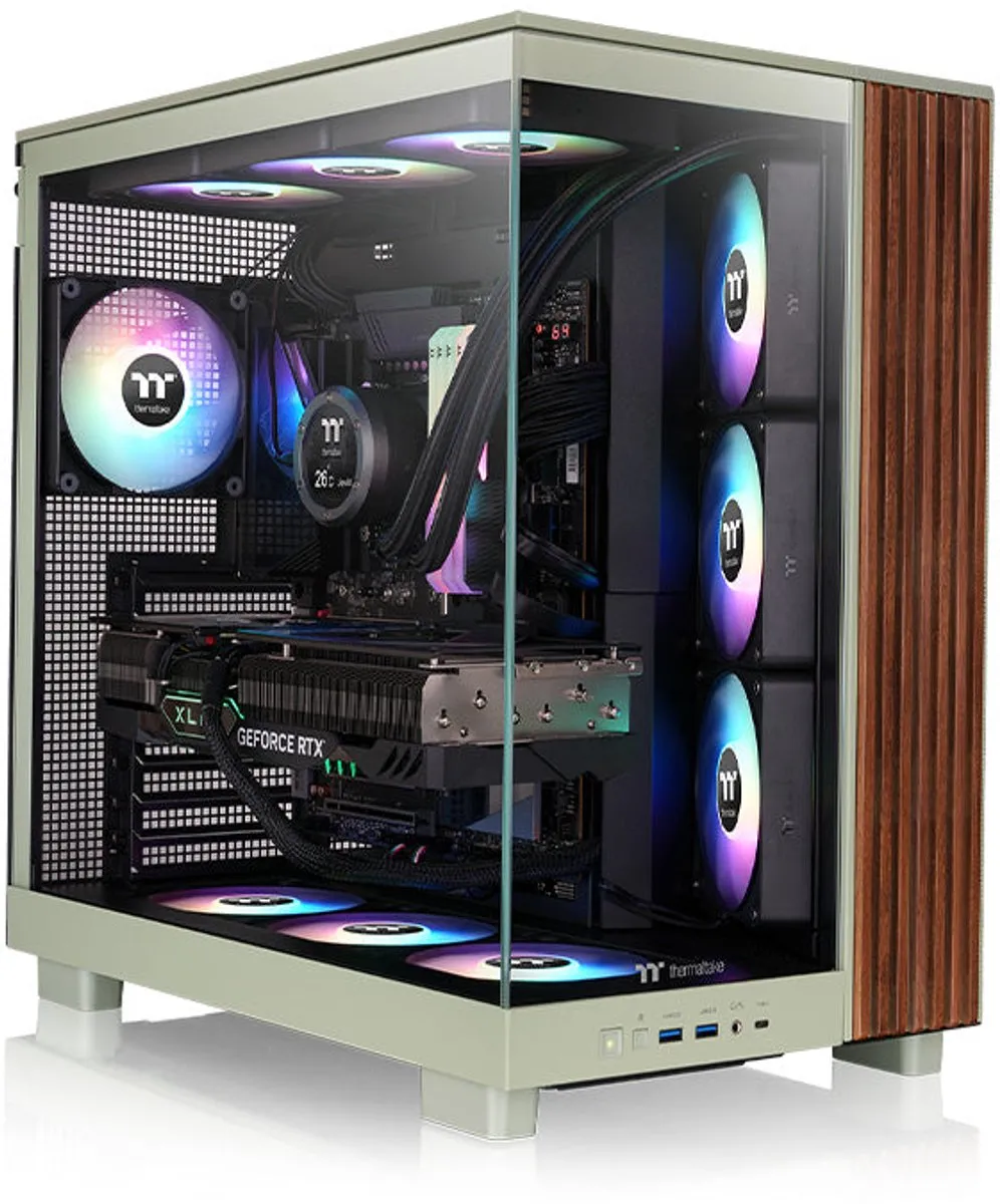 Thermaltake CA-11E-00MEWN-WS Midi Tower - Groen - afbeelding 6 van 6