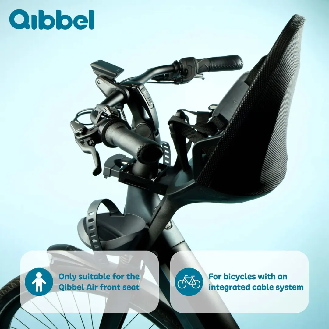 Qibbel Stuurpenadapter 1 1/8" - Ahead/Geïntegreerde Kabels - Zwart