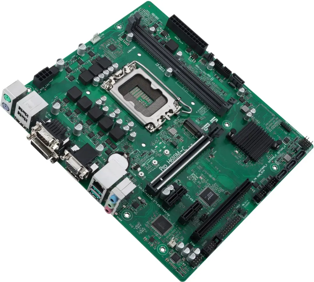 ASUS Pro H610M-C-CSM Moederbord - microATX - LGA1700 - H610 - Groen - afbeelding 6 van 6