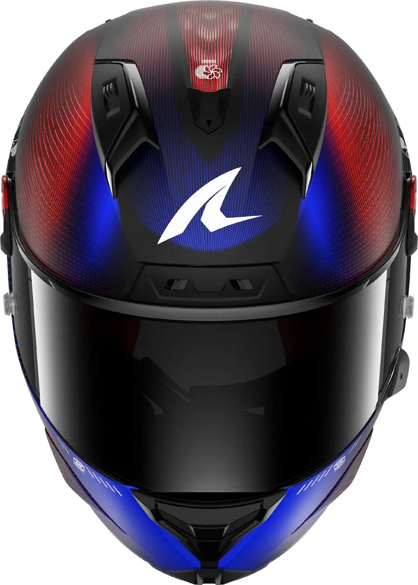 Shark Aeron Speed Tech Carbon Helm - L - Rood/Zwart/Blauw