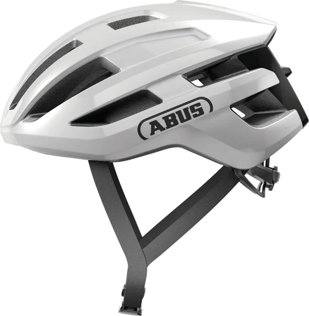 ABUS PowerDome Fietshelm - M 54-58cm - Shiny White