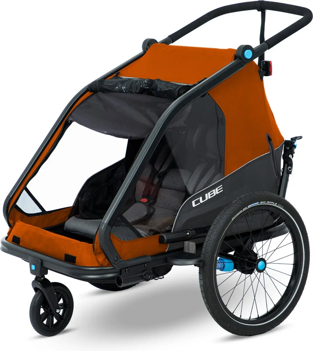 Cube Double CMPT Trailer - 2 Personen - 70L - Grijs/Oranje - afbeelding 6 van 6
