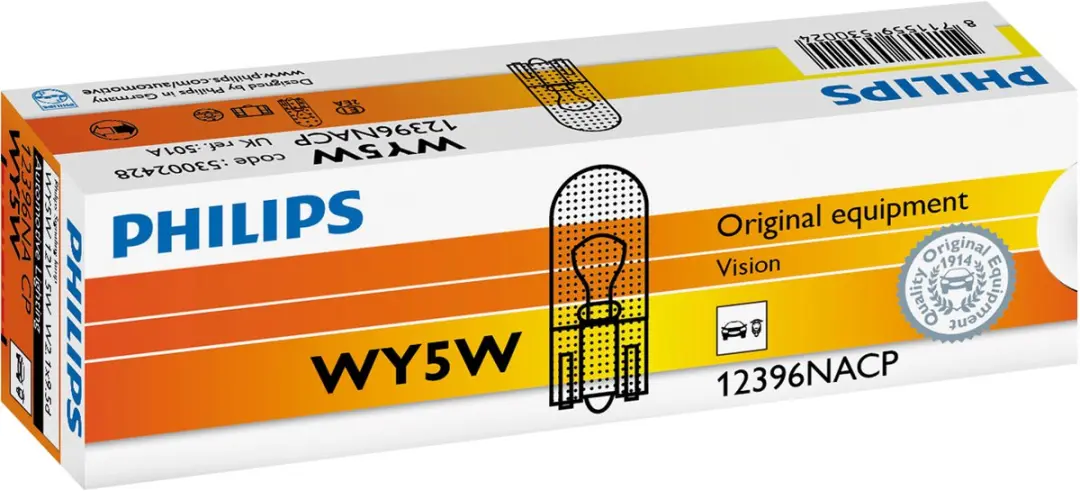 Philips Knipperlichten Wy5w Vision 12V - Oranje - 10 Stuks