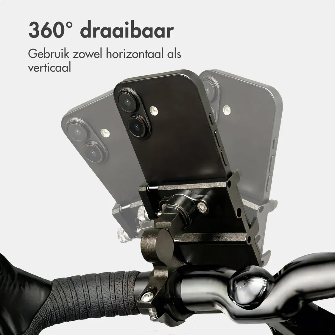 Imoshion SH00094577 Telefoonhouder Fiets - 360° Draaibaar - Zwart