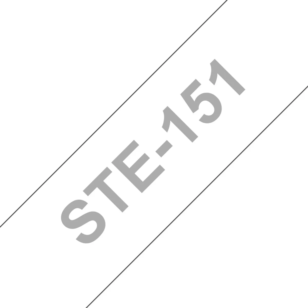 Brother STe-151 Labeltape Sjabloon - Transparant/Wit 24mm 3m