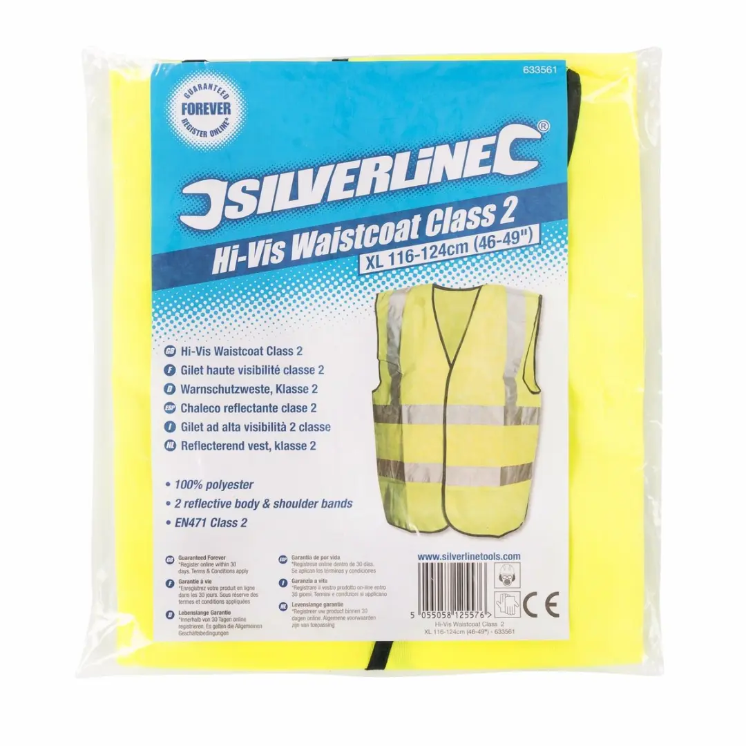 Silverline Reflecterend Vest Klasse 2 - XL - Geel