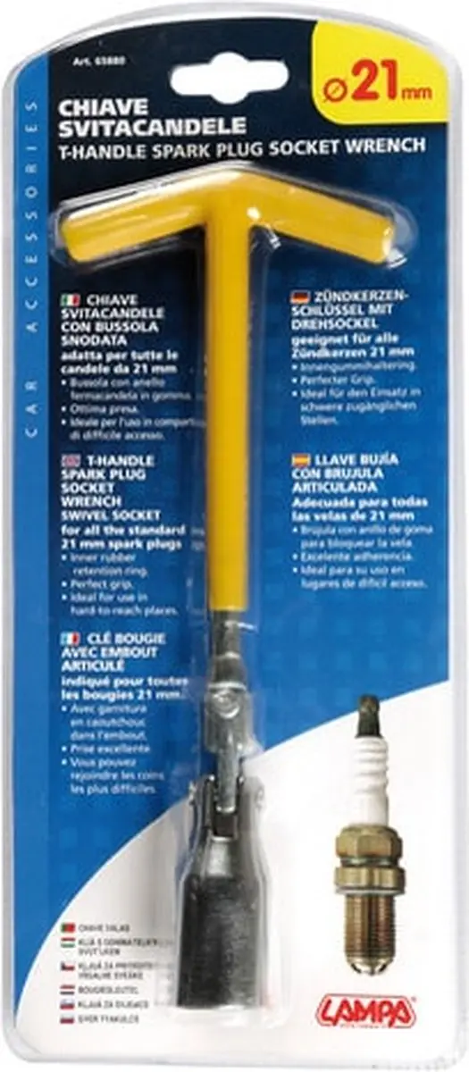 Lampa Bougiesleutel Ratel 21mm Verlengstuk - Blauw